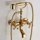 Chrome Bathroom Bath Tub Wall Mounted Hand Held Antique Brass Shower Head Kit Shower Faucet Mixer