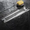 304 Stainless Steel Floor Drain Anti-odor Bathroom Shower Long Drainage Linear Waste Water Floor