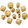 10pcs Hole 2mm Stainless Steel Drop Oval Round Square Spacer Bead for Bracelets Gold Plated Jewelry