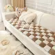 Magic Sofa Cover Thicken Garden Protective Couch Cover Plaid Cream-Coloured Large Plaid Square Pet