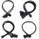 New 4 Pin Pwm Fan Cable 1 To 4/3/2/1 Ways Splitter Black Sleeved 27cm Extension Cable Connector Pwm