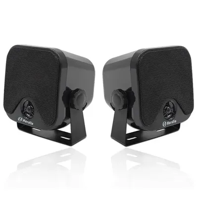 Herdio 2PCS 4'' 120W Marine Speakers Boat Waterproof Outdoor Speakers Surface Mounted For Skid Steer