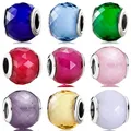 Original Ball Shape Petite Facets Crystal Beads Fit 925 Sterling Silver Bead Charm Bracelet Bangle