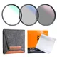 K&F Concept Netural Density ND4+MCUV+CPL Filter Kit Camera Lens Bundle Cleaning Cloth and Filter