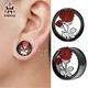 KUBOOZ Beautifully Stainless Steel Rose Ear Piercing Tunnels Plugs Gauges Earrings Body Jewelry