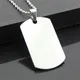 IFMIA Punk Silver Color Unique Mens Military Army Style Tags Chain Pendant Necklace Jewelry