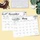 2024.01-2025.06 Desk Calendar Wall Calendar With Large Monthly Pages Desk Schedule Home Office