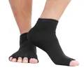 1 Pair Black Unisex Five Fingers Open Toe Socks Mens Ankle Socks for Men Women Anklet Grip Gym Yoga