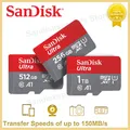 SanDisk Micro SD Card Ultra MicroSDXC UHS-I C10 U1 Full HD A1 64GB 128GB 256GB 512GB 1TB Memory