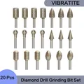 20 Pcs Diamond Drill Grinding Bit Set with 1/8-inch Shank Stone Carving Rotary Tools for Polishing