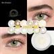 Bio-essence 1Pair Colored Contacts Brown Green Lenses Yearly Disposable Natural Gray Eyes Contact