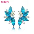 2018 Elegant Crystal Opal Stone Stud Earrings Christmas Party Earrings for Women Trendy Earrings 19