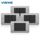 Light switch VISWE home appliance electric switch stainless steel 118*72mm 1/2/3/4Gang wall switch