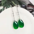 Green Emerald Jewelry Peridot 925 Earrings for Women Silver 925 Jewelry Korean Bizuteria Aros Mujer