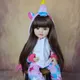 Reborn Baby Girl Doll 55 CM 22 Inch Soft Silicone Lifelike Long Brown Hair Realistic Princess
