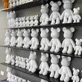 DIY Graffiti Fluid Bear Rabbits Sculpture Piggy Bank White Mold Bearbricks Doll Ornaments Desktop