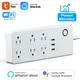 Tuya Smart WIFI Power Strip Wirless Extension Cord US Plug Version Work With Smart Life App Voice