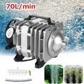 45W 220V Electromagnetic Air Compressor Pump 70l/Min Oxygen Aquarium Fish Pond Compressor Hydroponic