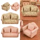 1:12 Scale Dollhouse Sofa Doll House Decor Dolls Accessories Miniature Furniture Scene Model Floral