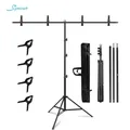 1.5/2/2.6M*2M T-Shape Backdrop Stand With Green Screen Photo Background Support For Birthday