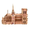 DIY 3D Wooden Puzzle Notre Dame De Paris Dimensional Model Learning Educational Games Toys for