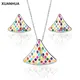 XUANHUA Stainless Steel Jewelry Sets For Women Multicolor Luxury Fashion Jewelry Indian Jewelry Set