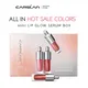 CARSLAN 4pcs Mini Tinted Lip Glow Serum Box Set Essential Lip Oil Moisturizing Lip Plumper Watery