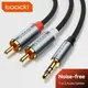 Toocki RCA Audio Cable 3.5mm Male to 2RCA Speaker Cable Male Splitter AUX 2 RCA Cord Jack for TV Box