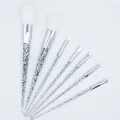 7pcs Makeup Brush Blush Concealer Eyeshadow Quicksand Silver Diamond Transparent Crystal Drill