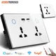 WIFI TYPE-C USB Wall Socket Universal Electrical Plug Outlet 13A Power Touch Switch Wireless Charge