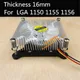 Ultra-thin CPU Fan For LGA1150 LGA1155 LAG1156 CPU Cooler With 70mm Silent Fan Comptuter CPU Cooling