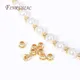 4x3MM 18K Gold Plated Metal Bead Caps Spacer Beads Separator Beads For Bracelet Necklace DIY Beading