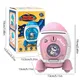 Rocket Piggy Bank with Key Switch Large Capacity Coin Money Box Cartoon Bunny Astronaut Pattern