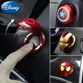 New Marvel Spiderman Iron Man Car Start Button Cover 3D Captain America Car Interior Protective