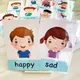 Baby Montessori Toys Emotion Weather Learning Card Cartoon English Flash Cards Kids Learning Toys