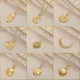 Gold Color Stainless Steel Heart Pendant Necklaces Chains Man Women Choker Butterfly Necklace