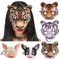 3D Animal Mask Halloween Masquerade Ball Masks Tiger Pig Half Face Mask Party Carnival Fancy Dress