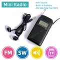 Portable Radio Mini Pocket FM AM SW MW MP3 Player Stereo Digital Receiver LCD Screen High