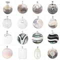 1pc/opp bag Mother Of Pearl Natural Sea Shell Pendant Abalone Paua Shell Pendants Charms Accessories