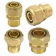 Fit Tube I.DxO.D 12x16mm 14x18mm 16x20mm 20x25mm 26x32mm- 1/2" 3/4" 1" BSP Male PEX-AL-PEX Brass