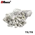 10pcs/Lot T5 T8 Cables AD Box Wire Fluorescent Saving Line LED Lighting Tube Kits Lamp Base Fitting