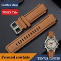 For TIMEX Watchband Men's Tide Compass Strap T2N721 T2N720 W2R55500 TW2T76500 Leather Watch Chain