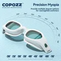 COPOZZ Myopia Swimming Goggles -2 to -7 Optical Swimming glasses With Case Prescription Adult
