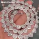 Iced Out Heart Tennis Chain 15mm Prong Micro Pave Cuban Link Chain Necklace For Men Women Love Heart