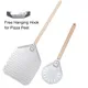 Pizzathome Anodized Pizza Peel Perforated Pizza Turning Peel with Wood Handle Pizza Shovel or