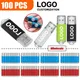 USB 100pcs Flash Drives 64GB 32GB TYPE-C Metal 16GB USB 2.0 8GB Black 4GB Memory Stick Pendrive Free