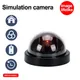 Wireless Dummy Fake Security Surveillance CCTV Dome Camera with One Red LED Light Realistic Look for