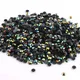 Jet Black AB 2mm 3mm 4mm Nail Art Resin Jelly Rhinestone Round Flatback For DIY Nail Art Accessories