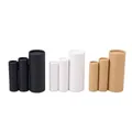 50Pcs/lot Wholesale Kraft Paper Push Up Tubes Cardboard Cosmetic Cylindrical Packaging Lip Balm