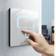 White Tempered Glass Large Aperture LED Switch 1 2 3 4 Gang 1 2 Way Lizard Point Switch TV EU Socket